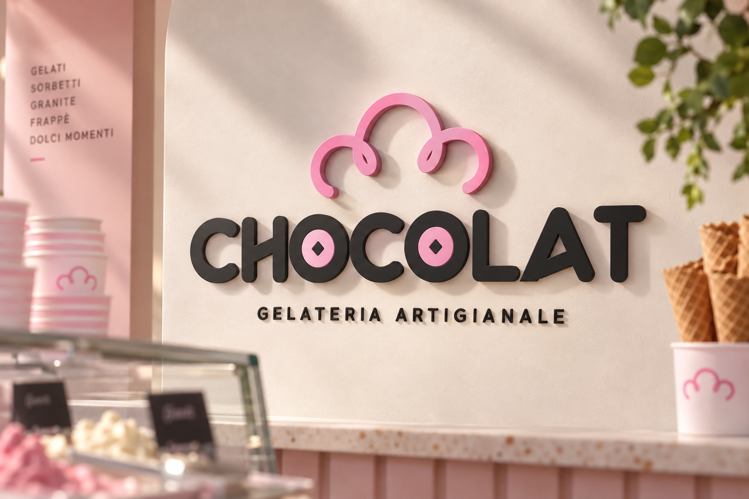 Nuova identità visiva e insegna per una gelateria artigianale