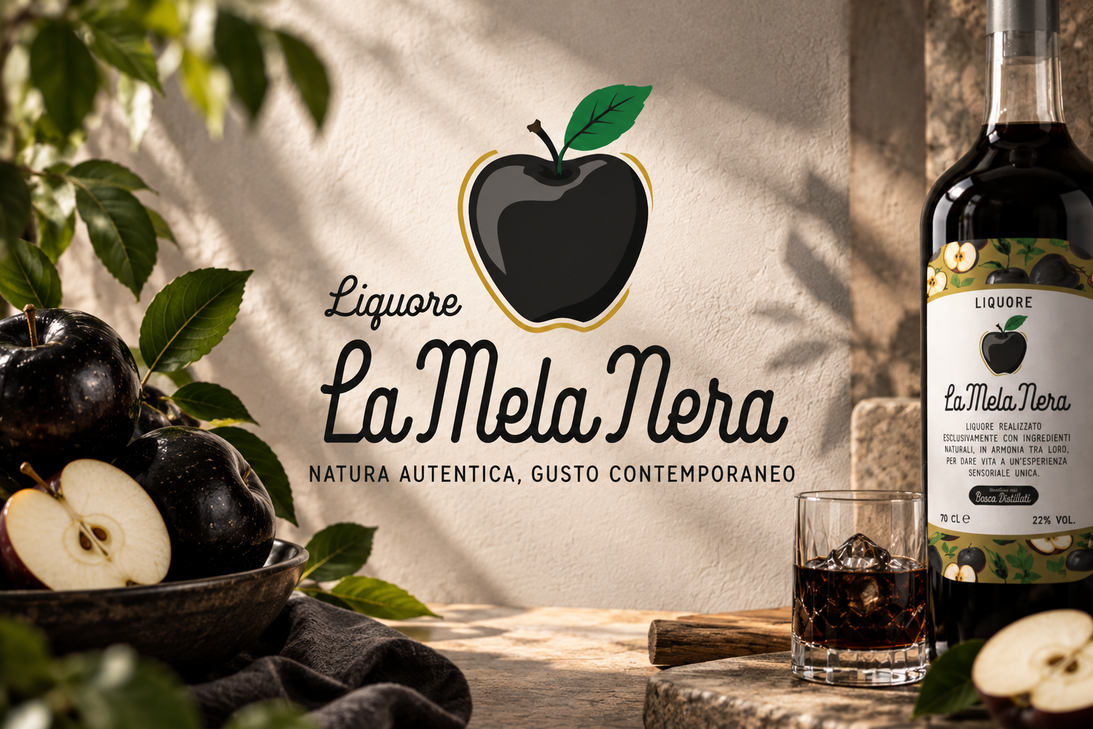 Progetto di branding e immagine coordinata per un liquore artigianale
